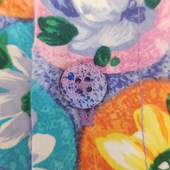 vintage JAMS WORLD tropical floral print button down classic Hawaiian shirt Sz L - Picture 4 of 8